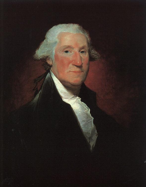 Gilbert Charles Stuart George Washington  kjk Sweden oil painting art